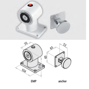 Подов магнит за задържане отворено крило